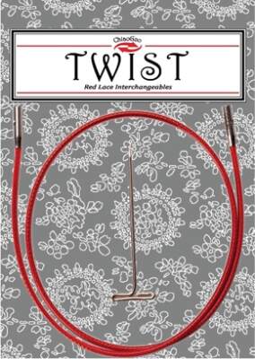 Twist M, mit € 75cm Stahlseil Nylonschicht 9,00 Red ChiaoGoo
